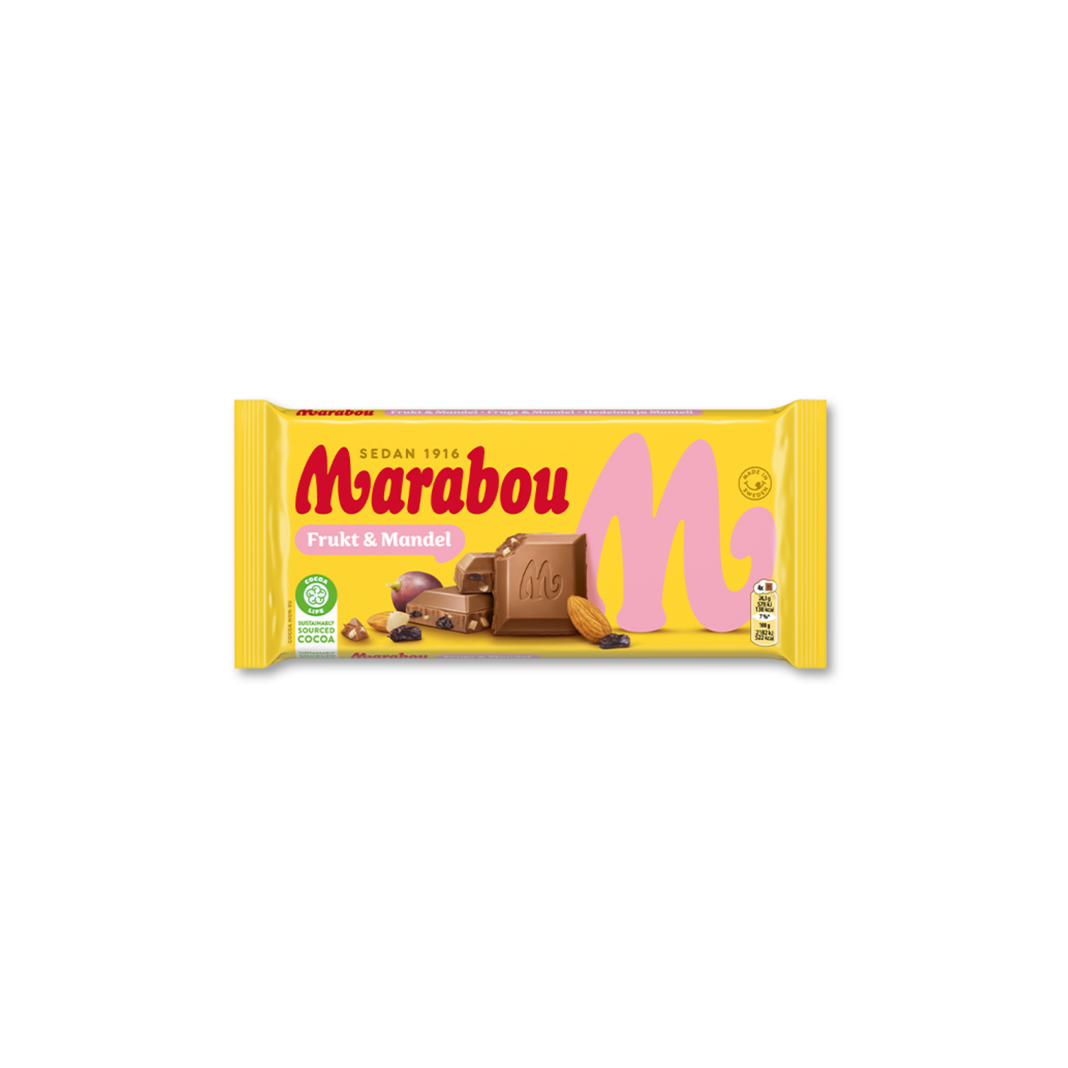 Marabou Fruit & almonds 200g