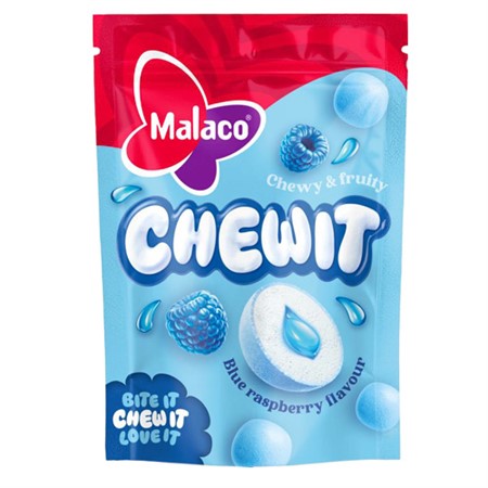 Malaco Chewit Blue Raspberry 115g – Swedish Candy