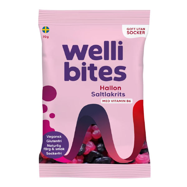 Wellibites Raspberry & Salty liquorice 70g
