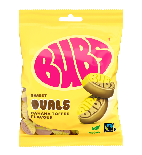 BUBS Goody Sour Ovals Banana Toffee 90g