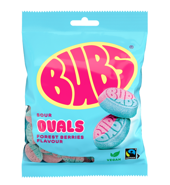 BUBS Goody Sour Ovals Raspberry Blueberry 90g