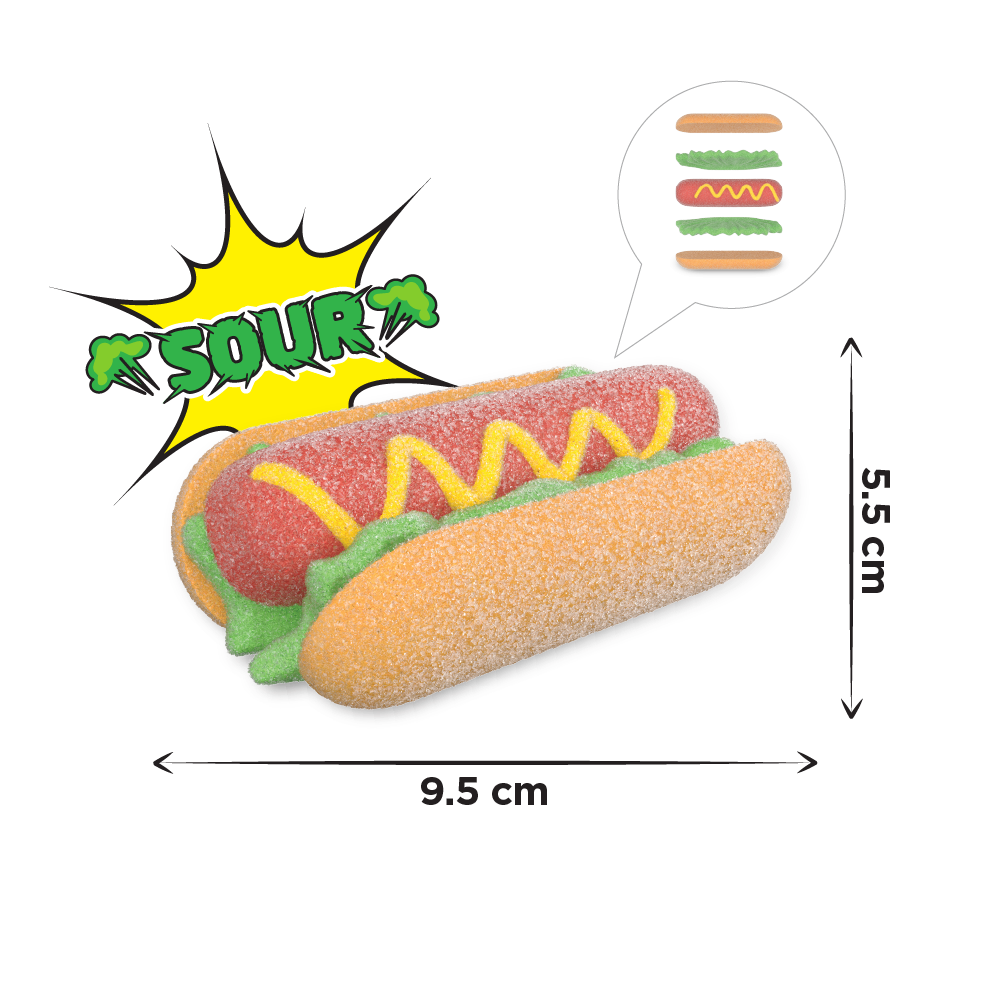 Sour Hot Dog Yammiez Mallow 50g